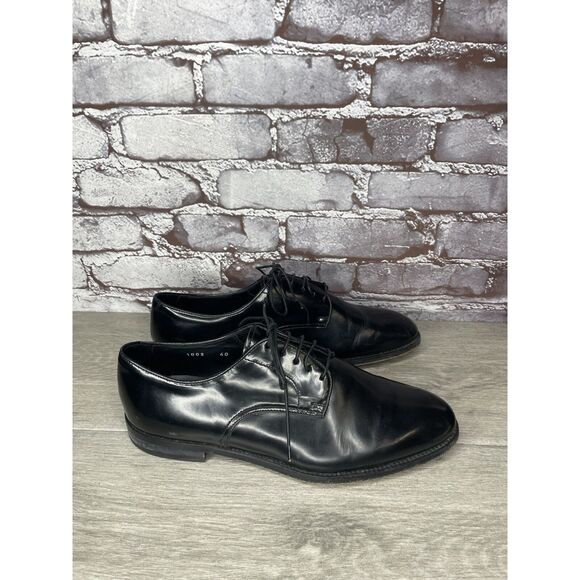 Doucal’s Handmade Black Leather Lace Derby Oxfords Dress Shoes Men Sz 40EU/7M US main image 7